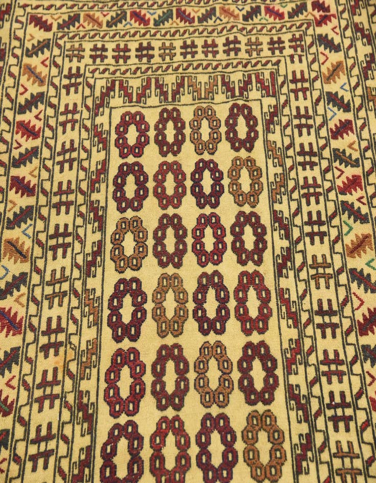Detail image of  4' x 6' 4  Hand Woven Kilim Afghan Wool Rug