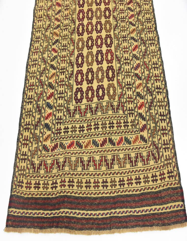 Detail image of  4' x 6' 4  Hand Woven Kilim Afghan Wool Rug