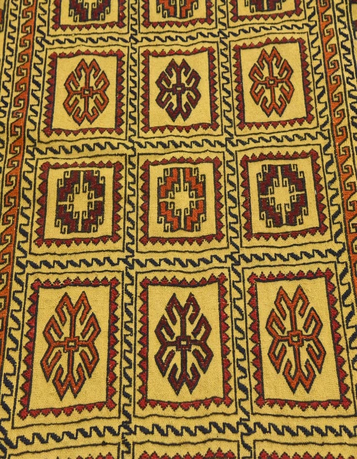 Detail image of  4' x 6' 2  Hand Woven Kilim Afghan Wool Rug