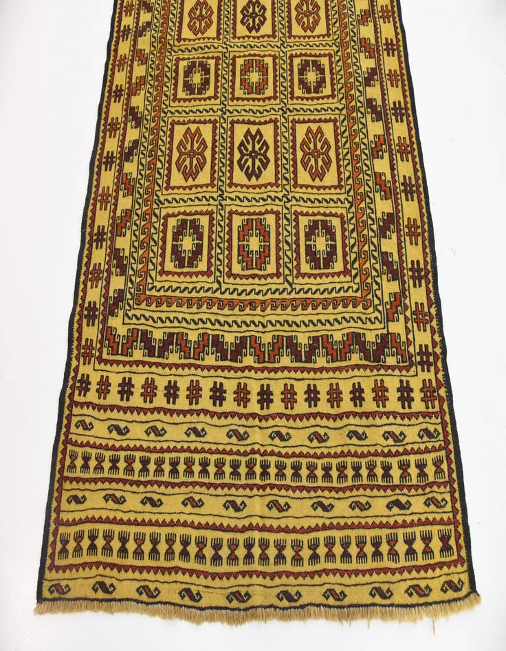 Detail image of  4' x 6' 2  Hand Woven Kilim Afghan Wool Rug