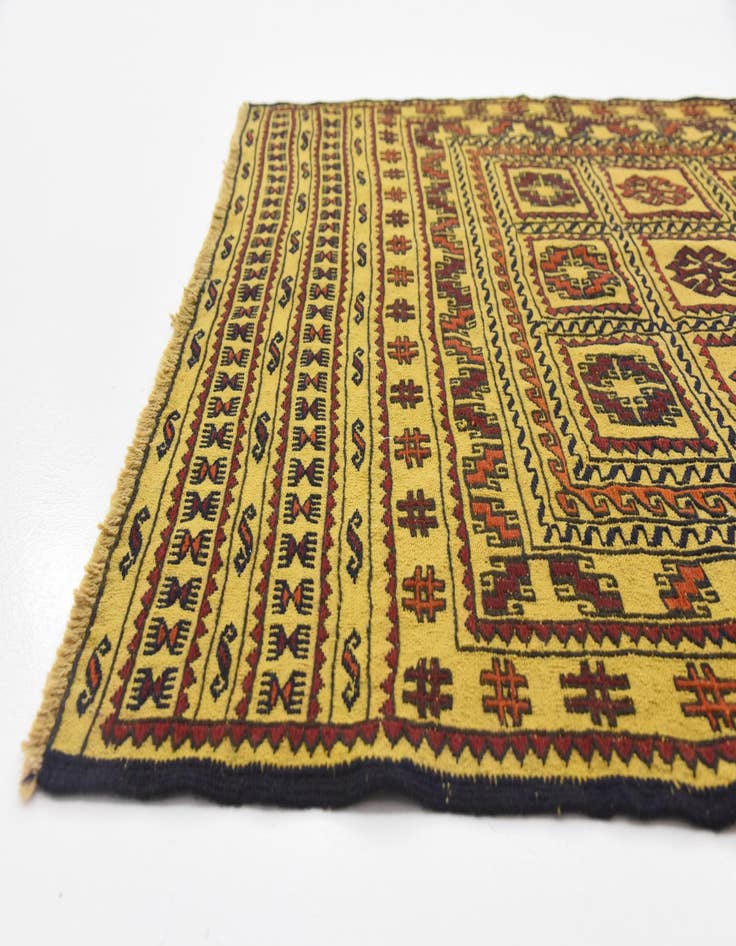 Detail image of  4' x 6' 2  Hand Woven Kilim Afghan Wool Rug