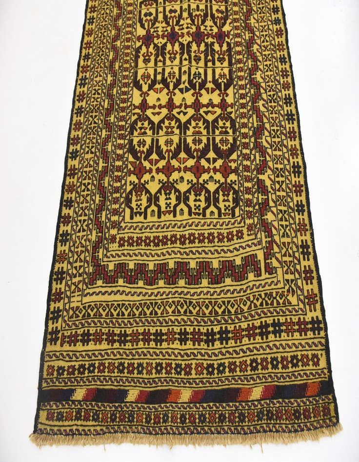 Detail image of  4' x 6' 3  Hand Woven Kilim Afghan Wool Rug