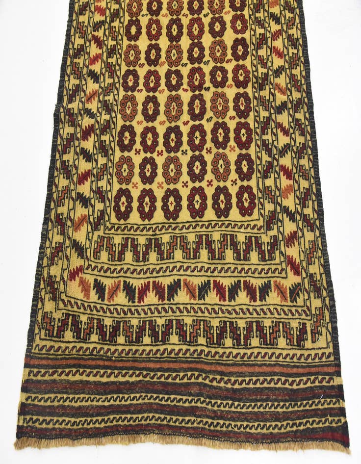 Detail image of  4' 2 x 5' 9  Hand Woven Kilim Afghan Wool Rug