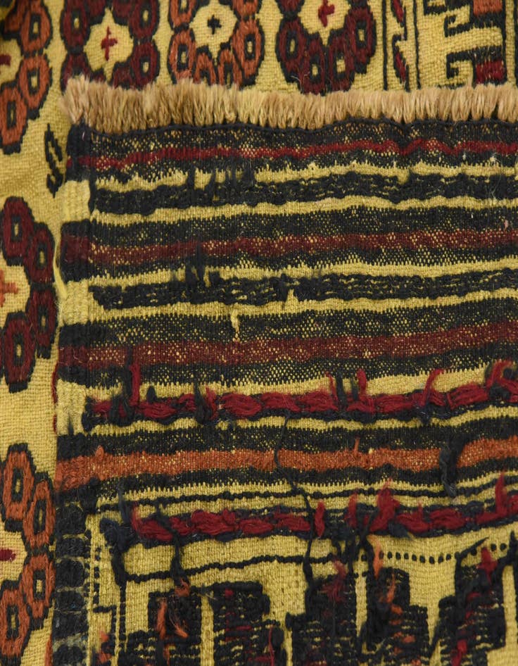Detail image of  4' 2 x 5' 9  Hand Woven Kilim Afghan Wool Rug