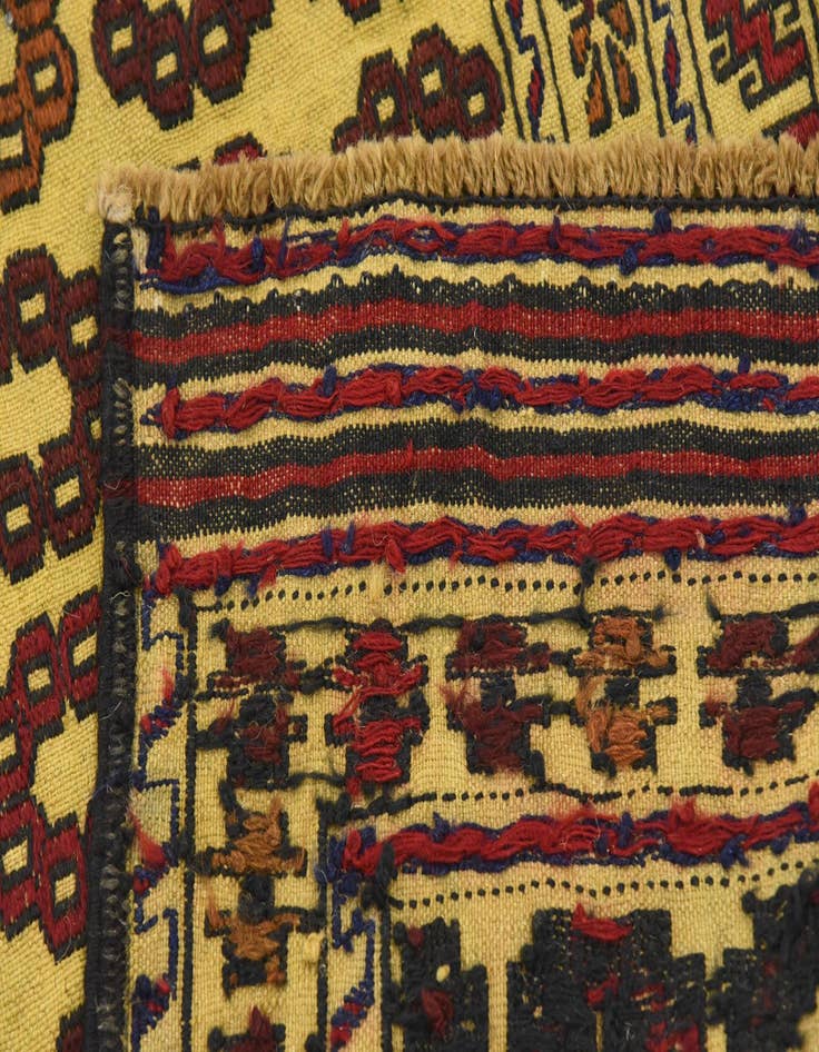 Detail image of  4' x 6' 5  Hand Woven Kilim Afghan Wool Rug