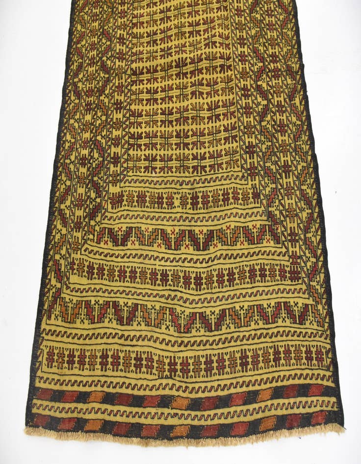 Detail image of 4' 4 x 6' 5 Hand Woven Kilim Afghan Wool Rug