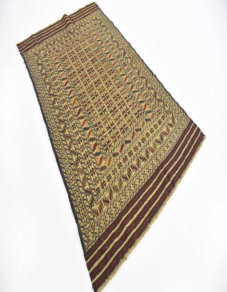 Detail image of  4' x 6' 2  Hand Woven Kilim Afghan Wool Rug