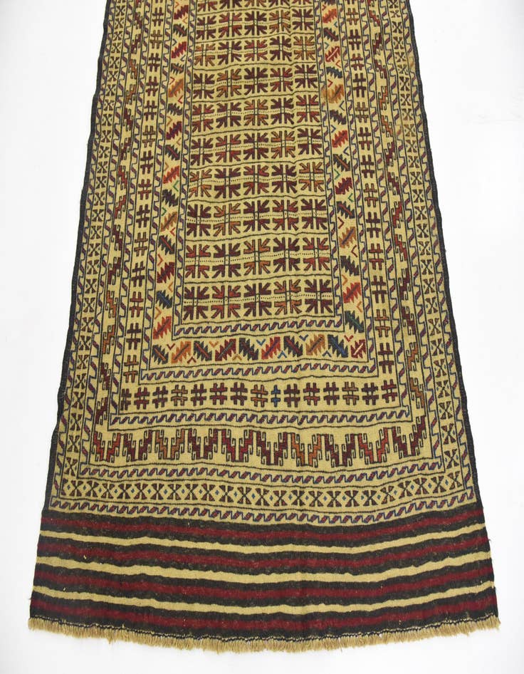 Detail image of  4' x 6' 2  Hand Woven Kilim Afghan Wool Rug