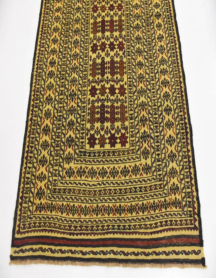 Detail image of  4' x 6' 6  Hand Woven Kilim Afghan Wool Rug