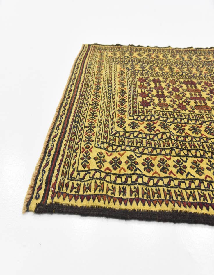 Detail image of  4' x 6' 6  Hand Woven Kilim Afghan Wool Rug