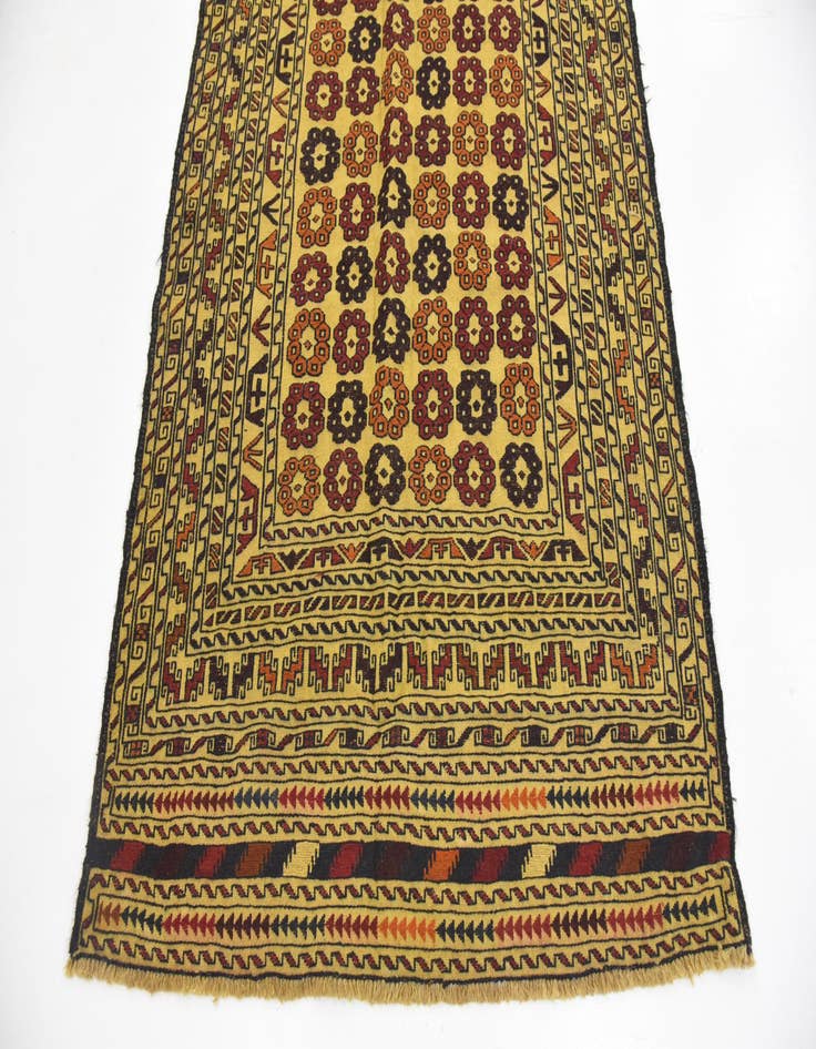 Detail image of  3' 10 x 6' 3  Hand Woven Kilim Afghan Wool Rug