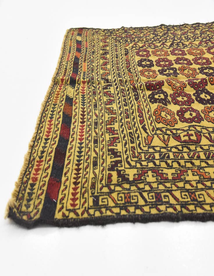 Detail image of  3' 10 x 6' 3  Hand Woven Kilim Afghan Wool Rug