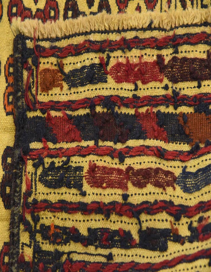 Detail image of  3' 10 x 6' 3  Hand Woven Kilim Afghan Wool Rug