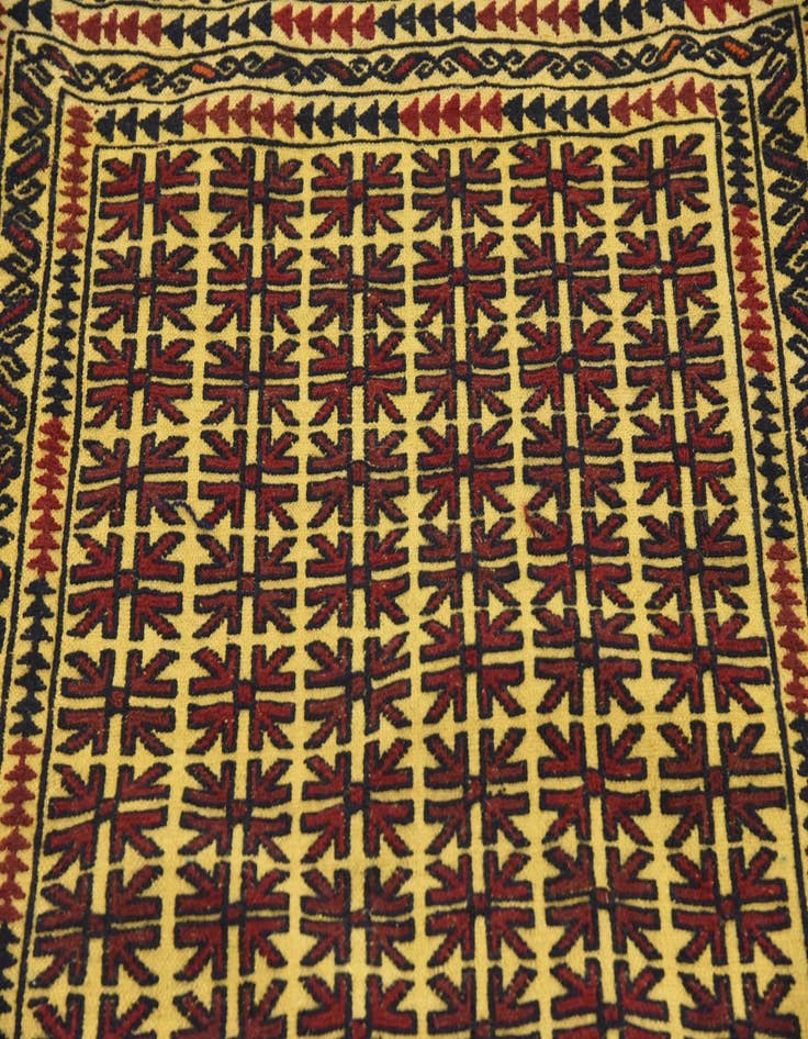 Detail image of  4' 2 x 5' 10  Hand Woven Kilim Afghan Wool Rug