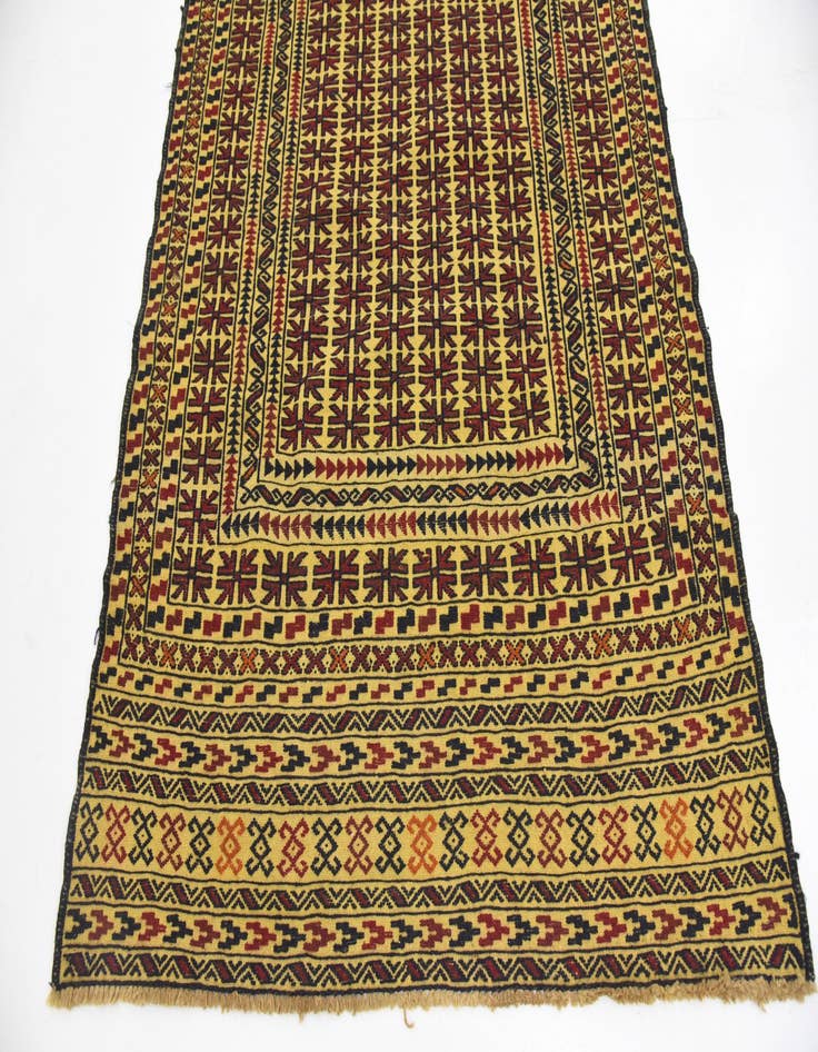 Detail image of  4' 2 x 5' 10  Hand Woven Kilim Afghan Wool Rug