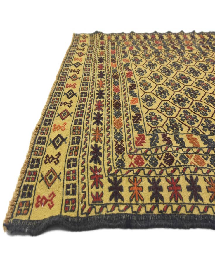 Detail image of  4' x 6' 6  Hand Woven Kilim Afghan Wool Rug