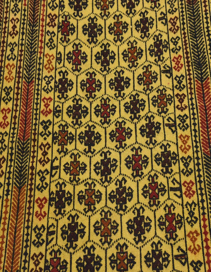 Detail image of  4' 2 x 6' 4  Hand Woven Kilim Afghan Wool Rug