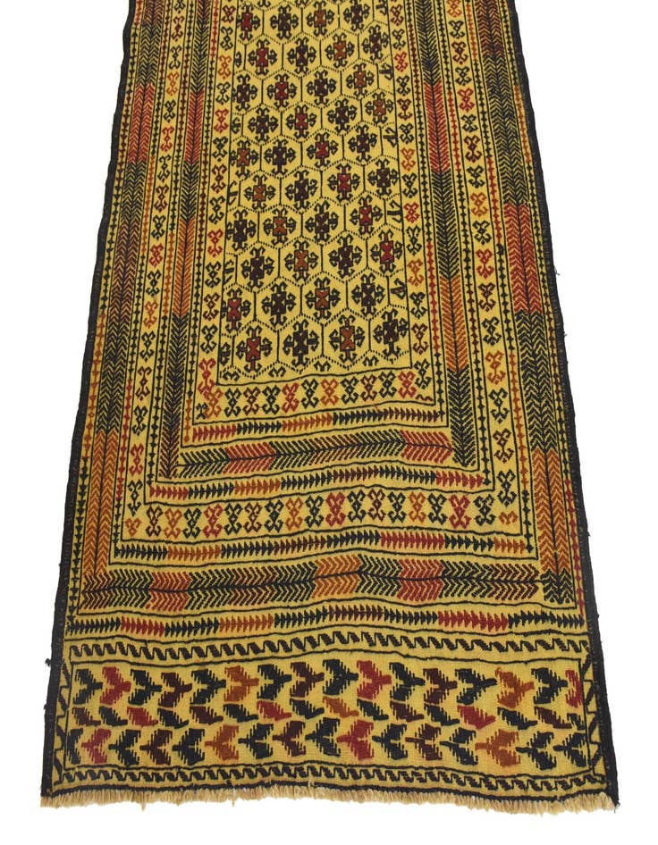 Detail image of  4' 2 x 6' 4  Hand Woven Kilim Afghan Wool Rug