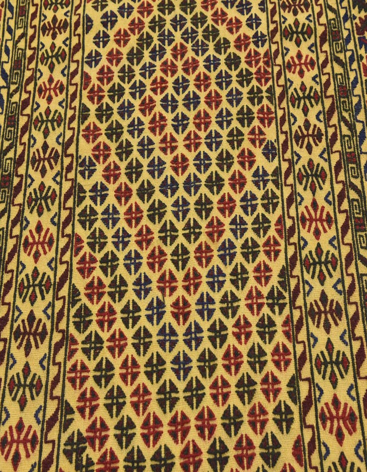 Detail image of  3' 9 x 6' 4  Hand Woven Kilim Afghan Wool Rug