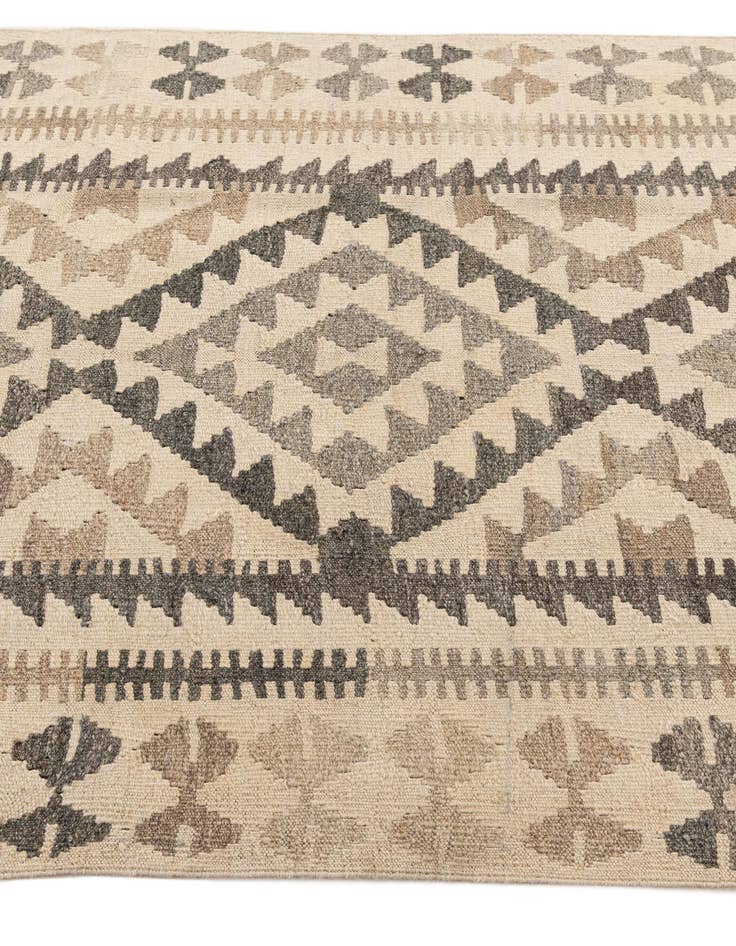 Detail image of  3' 5 x 5' 4  Hand Woven Kilim Maymana Wool Rug