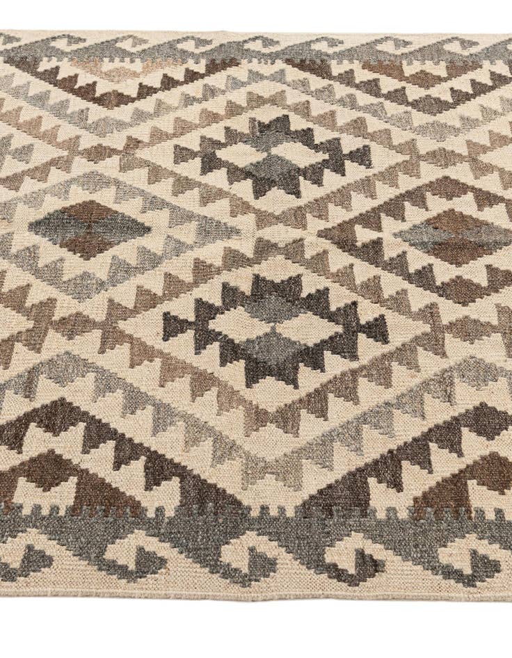 Detail image of  3' 8 x 5' 1  Hand Woven Kilim Maymana Wool Rug