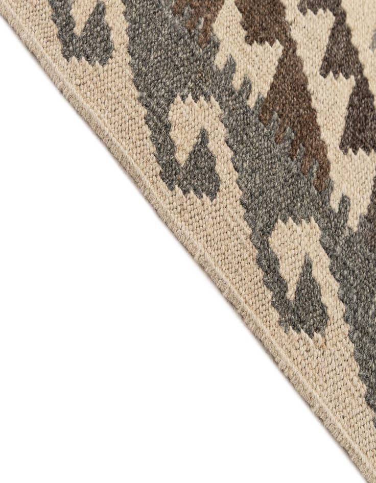 Detail image of  3' 8 x 5' 1  Hand Woven Kilim Maymana Wool Rug