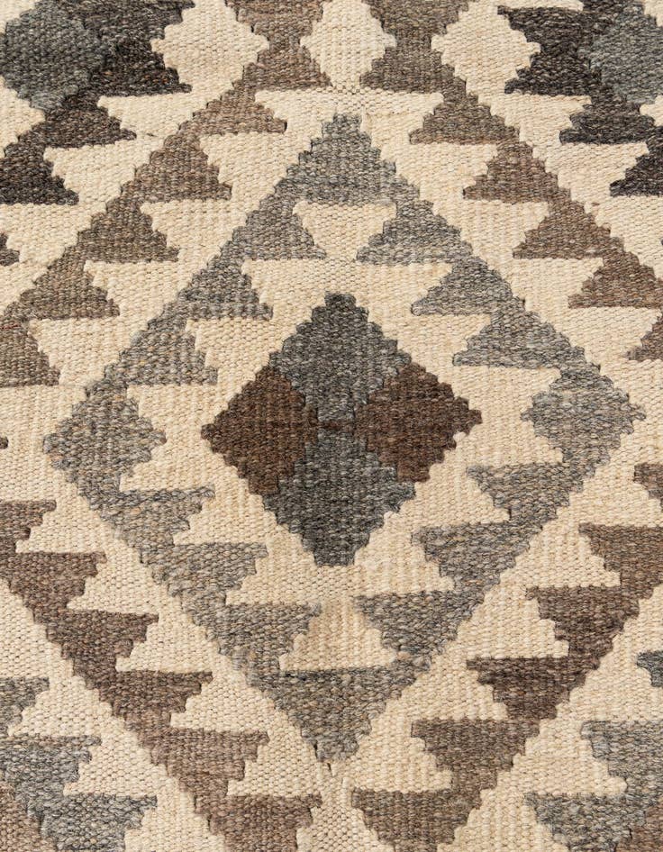 Detail image of  3' 8 x 5' 1  Hand Woven Kilim Maymana Wool Rug