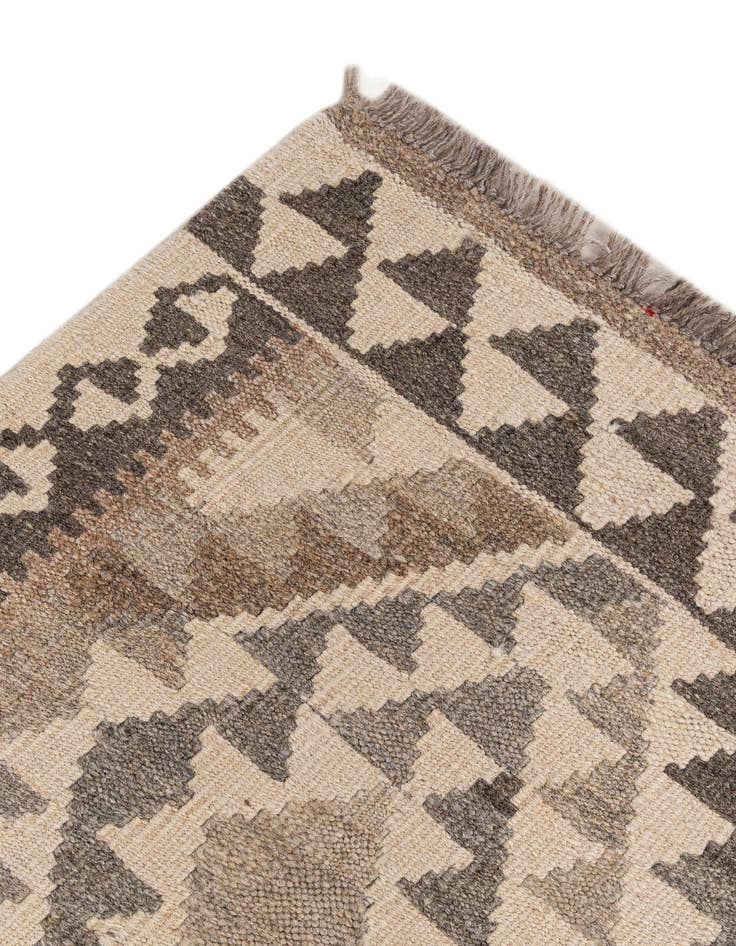 Detail image of  3' 9 x 5' 4  Hand Woven Kilim Maymana Wool Rug