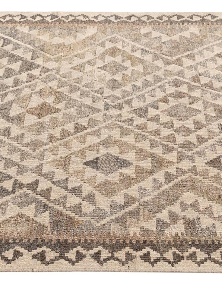 Detail image of  3' 9 x 5' 4  Hand Woven Kilim Maymana Wool Rug