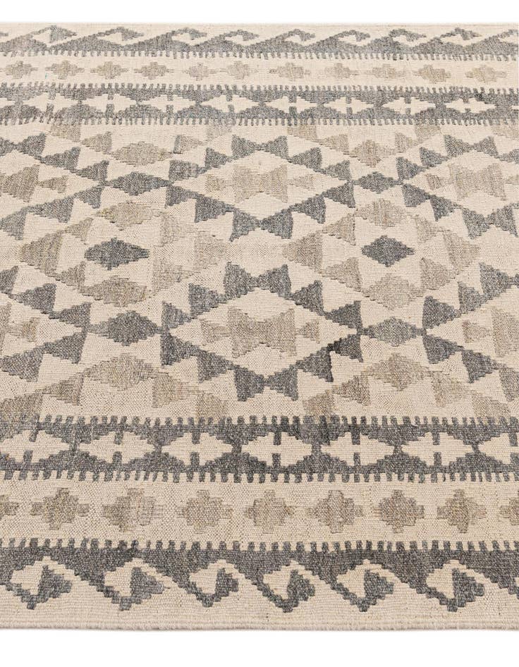Detail image of  3' 11 x 5' 5  Hand Woven Kilim Maymana Wool Rug