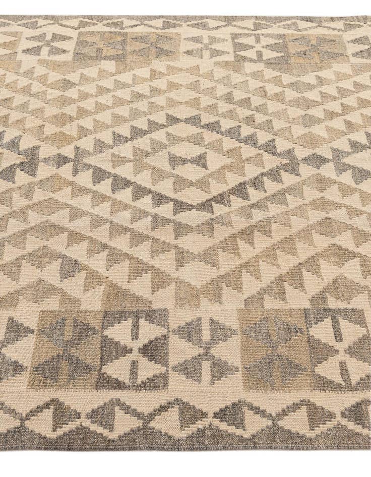 Detail image of  4' x 5' 11  Hand Woven Kilim Maymana Wool Rug