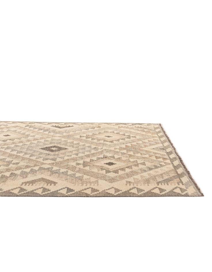 Detail image of  4' 3 x 5' 11  Hand Woven Kilim Maymana Wool Rug