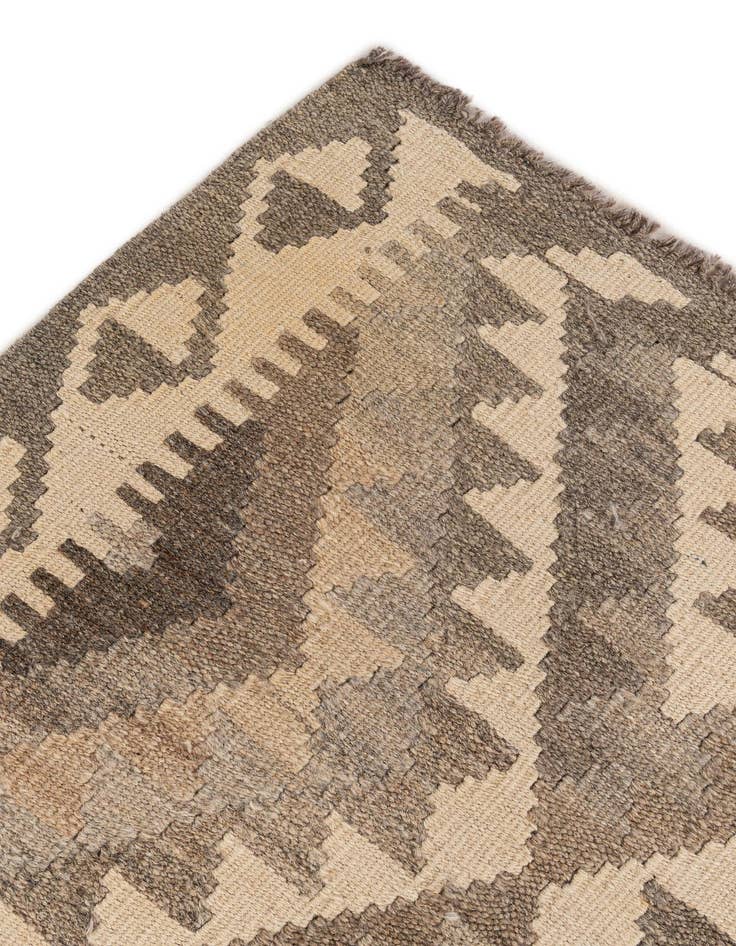 Detail image of  4' 3 x 5' 11  Hand Woven Kilim Maymana Wool Rug