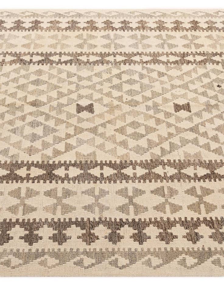 Detail image of  4' 9 x 6' 9  Hand Woven Kilim Maymana Wool Rug