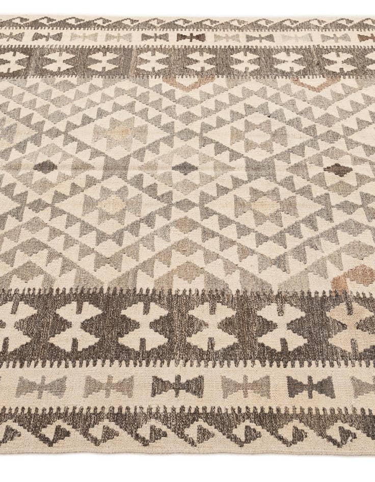 Detail image of  5' x 6' 7  Hand Woven Kilim Maymana Wool Rug
