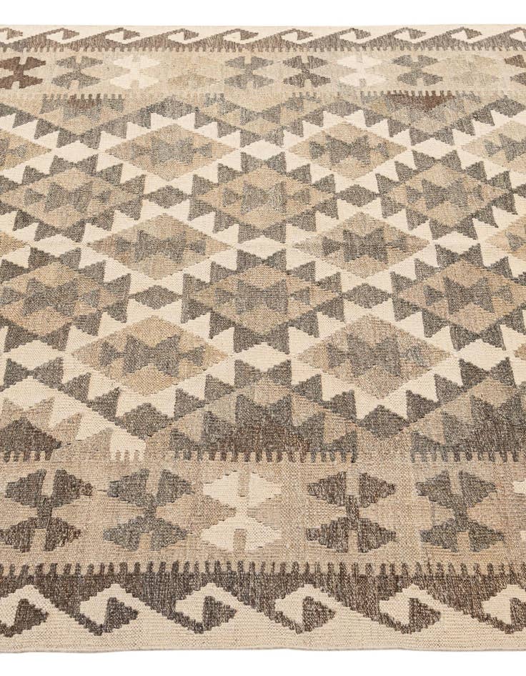 Detail image of  4' 10 x 6' 7  Hand Woven Kilim Maymana Wool Rug