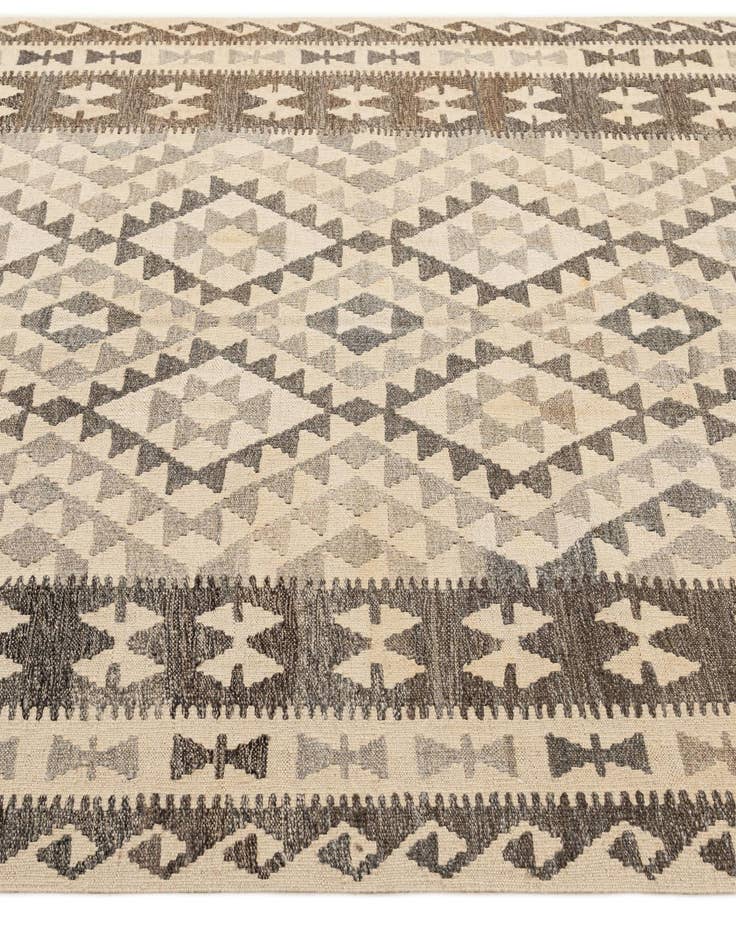 Detail image of  5' x 6' 7  Hand Woven Kilim Maymana Wool Rug