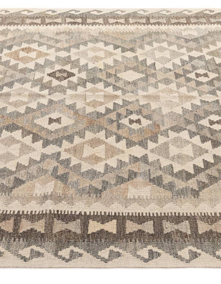 Detail image of  5' 1 x 6' 9  Hand Woven Kilim Maymana Wool Rug