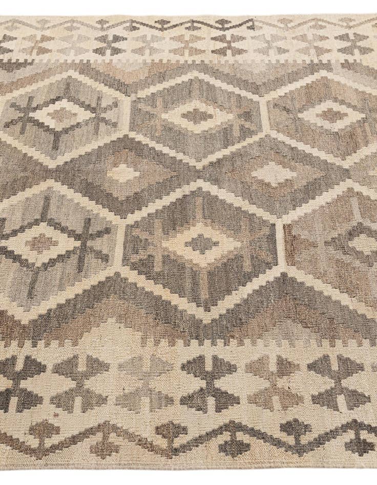 Detail image of  5' 2 x 6' 8  Hand Woven Kilim Maymana Wool Rug