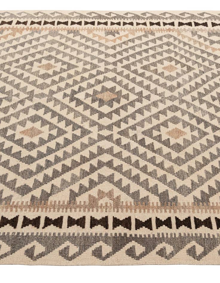 Detail image of  5' 3 x 6' 8  Hand Woven Kilim Maymana Wool Rug