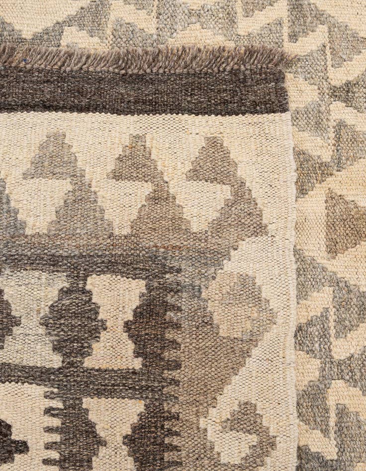 Detail image of  5' 3 x 6' 8  Hand Woven Kilim Maymana Wool Rug