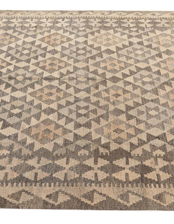 Detail image of  5' 2 x 6' 11  Hand Woven Kilim Maymana Wool Rug