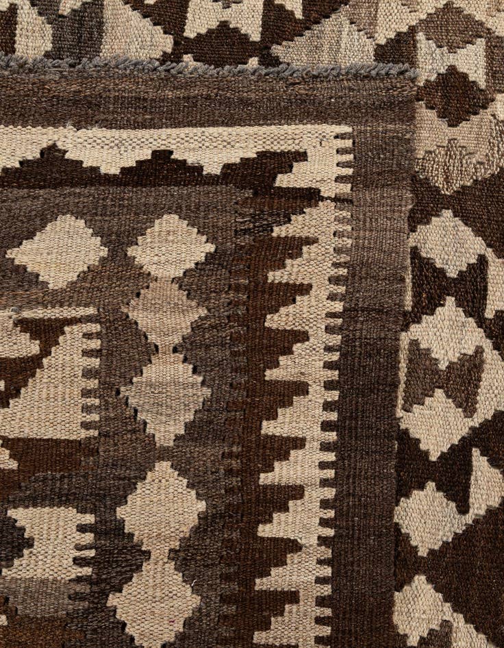 Detail image of  6' 7 x 8' 11  Hand Woven Kilim Maymana Wool Rug
