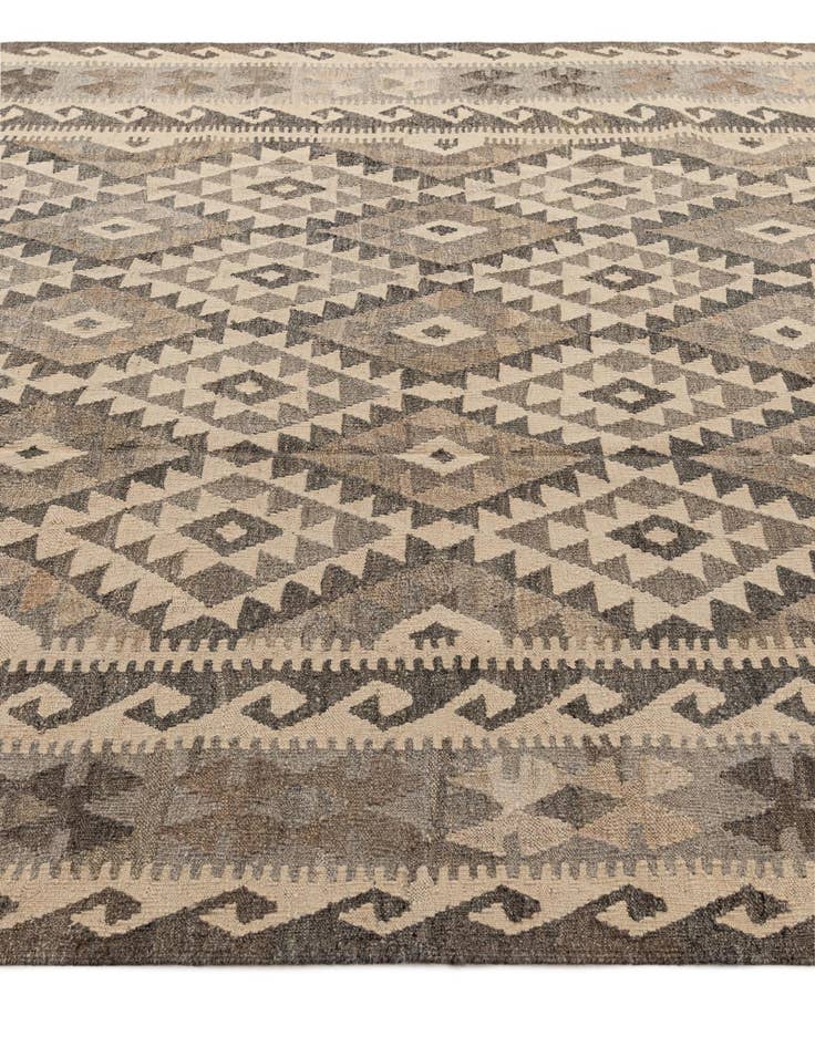 Detail image of  6' 7 x 9' 8  Hand Woven Kilim Maymana Wool Rug