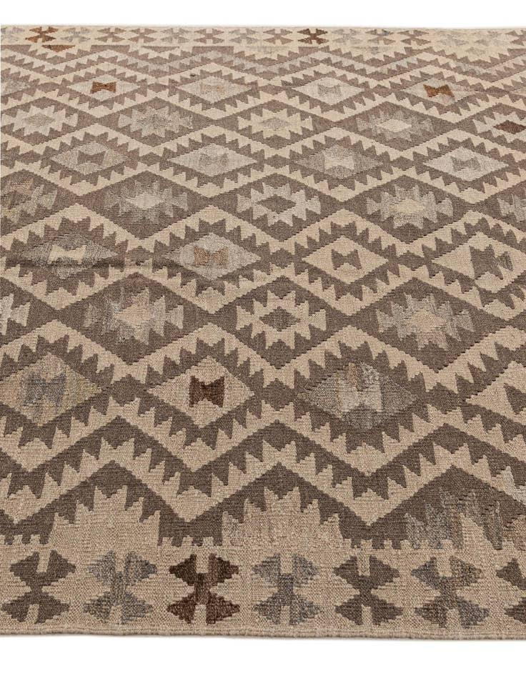 Detail image of  6' 8 x 9' 10  Hand Knotted Kilim Maymana Wool Rug