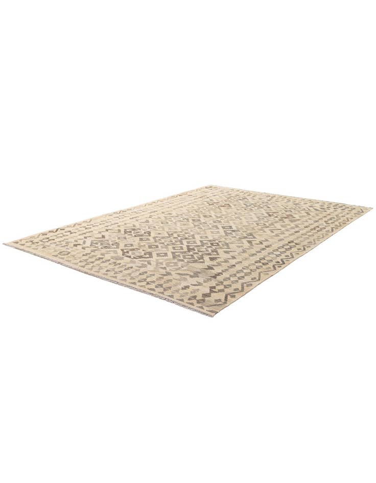 Detail image of  6' 9 x 9' 10  Hand Woven Kilim Maymana Wool Rug