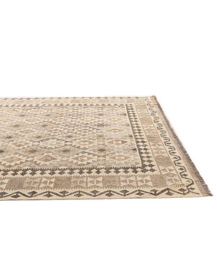Detail image of  6' 9 x 9' 11  Hand Woven Kilim Maymana Wool Rug