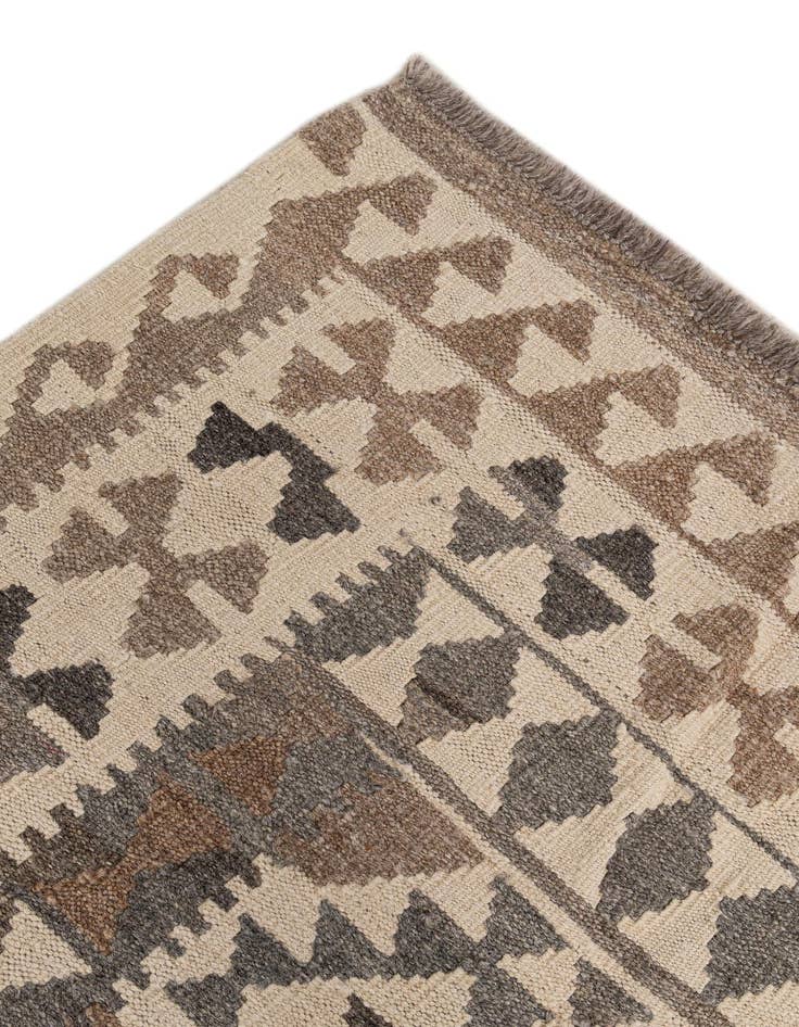Detail image of  6' 7 x 10'  Hand Woven Kilim Maymana Wool Rug