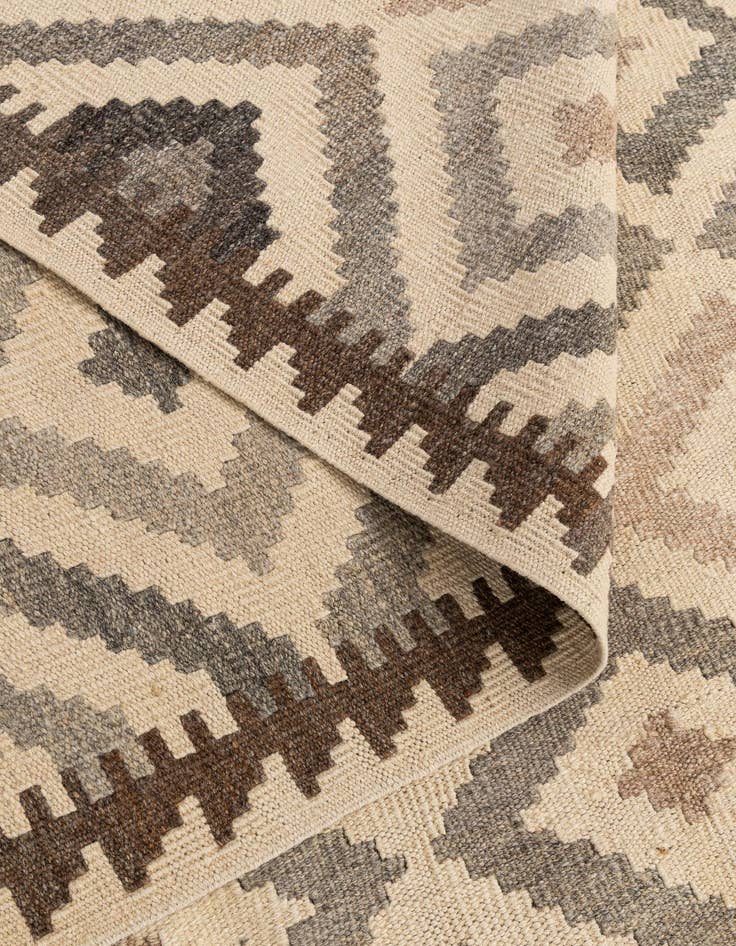 Detail image of  6' 7 x 10' 1  Hand Woven Kilim Maymana Wool Rug