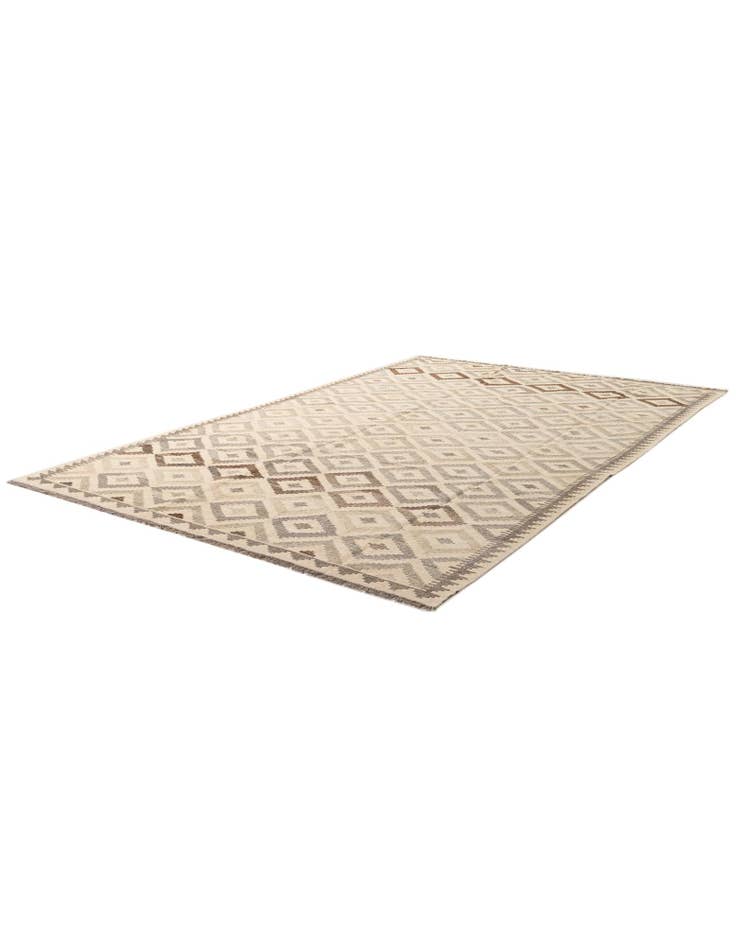 Detail image of  6' 7 x 10' 1  Hand Woven Kilim Maymana Wool Rug